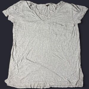 Free People Gray Women's V-Neck Top Size L